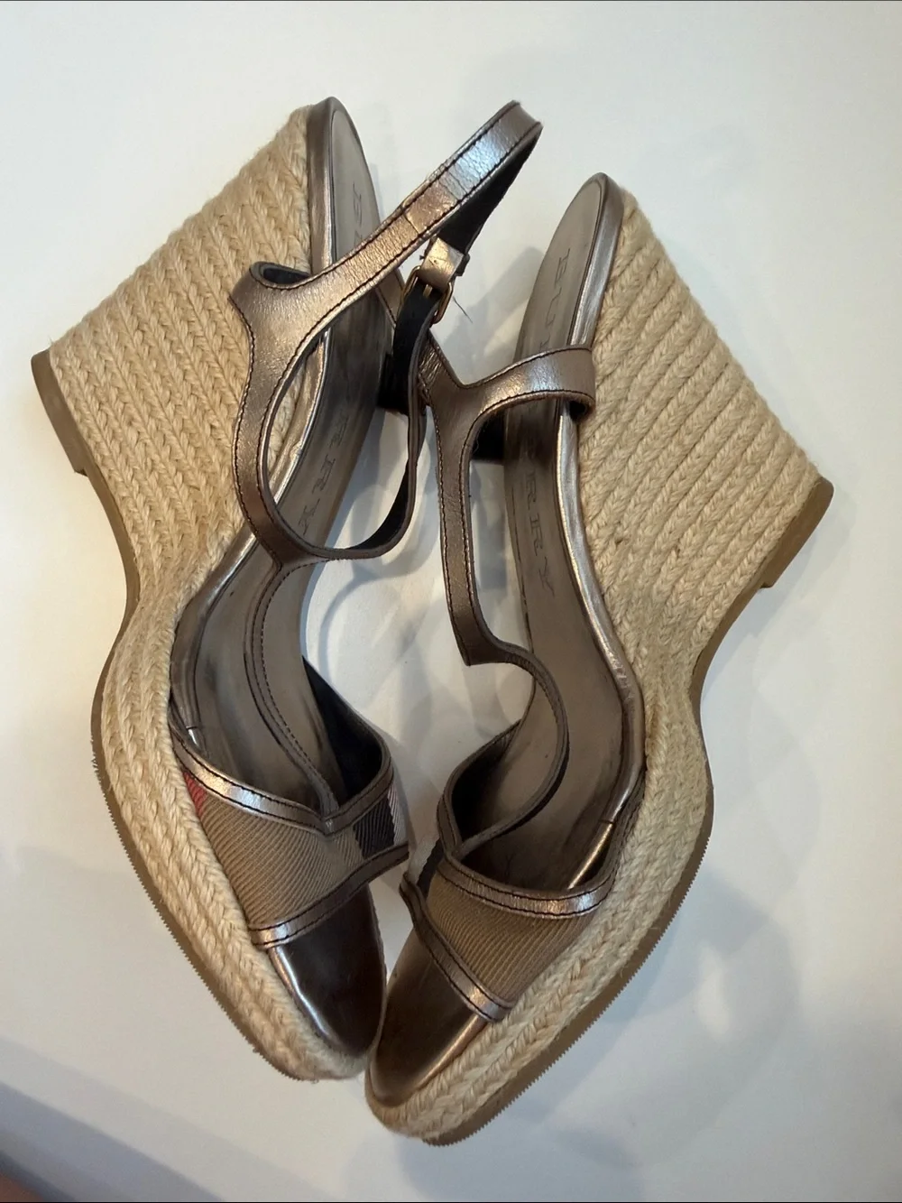Burberry metallic silver